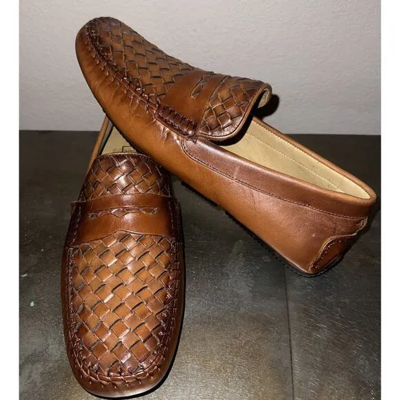 MERCANTI FIORENTINI Mens Loafers Leather SlipOn Driving Shoes 8.5 MF 7865 NEW