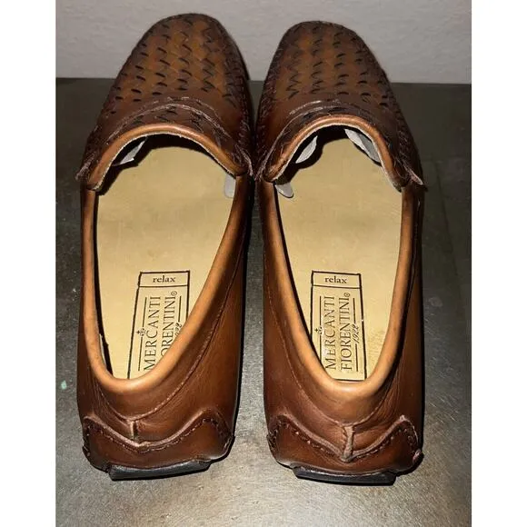 MERCANTI FIORENTINI Mens Loafers Leather SlipOn Driving Shoes 8.5 MF 7865 NEW