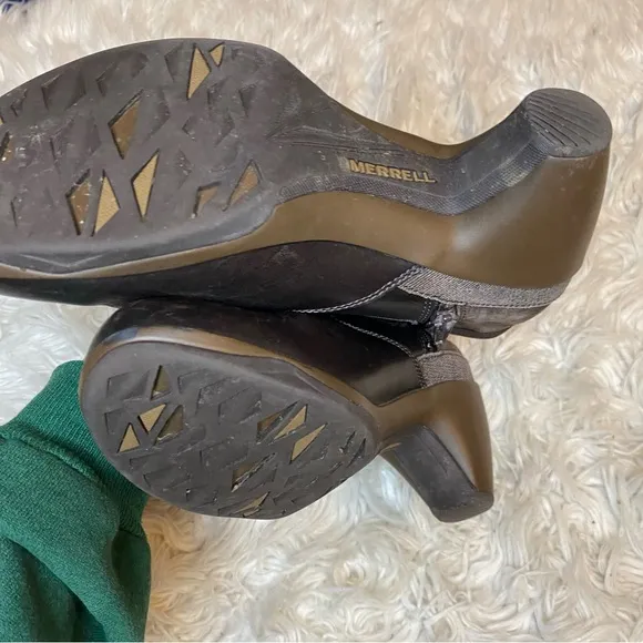 Merrell Evera Espresso Heeled Ankle Boot Size 8.5
