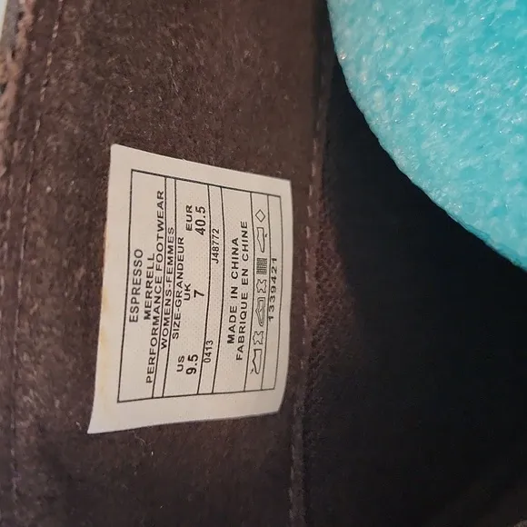 Merrell Evera Fade espresso mid calf leather and suede heel boots