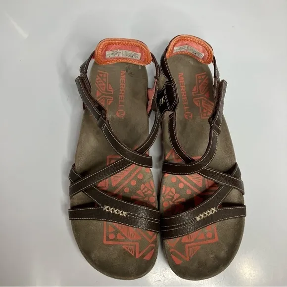 Merrell sandspur sandals cocoa/corral size 8