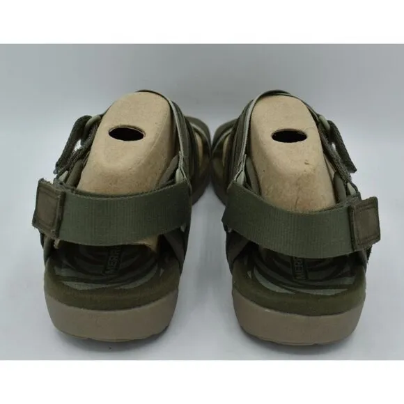 Merrell Womens Size 8 Terran 3 Cush Lattice Olive Open Toe Strappy Sandals Shoes