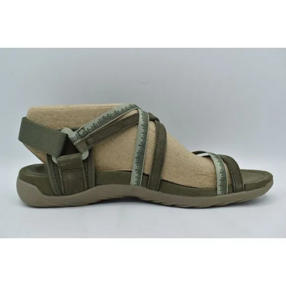 Merrell Womens Size 8 Terran 3 Cush Lattice Olive Open Toe Strappy Sandals Shoes