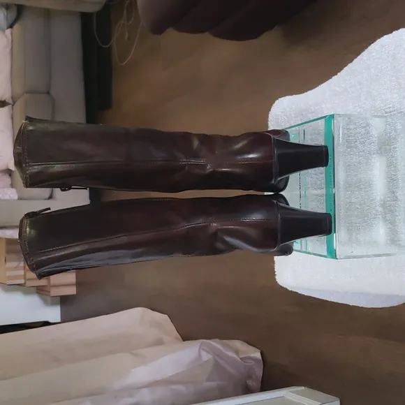 MEUCCI BOOTS LEATHER, Made in Italy, Woman 8 1/2 M