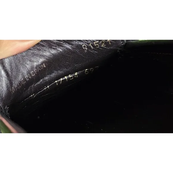 Mezlan‎ Genuine Lizard Black Leather Slip On Penny Loafers Mens Size US 8