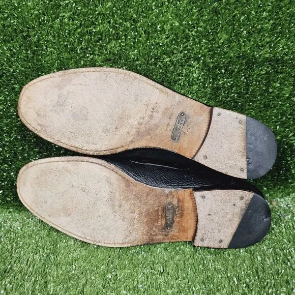 Mezlan‎ Genuine Lizard Black Leather Slip On Penny Loafers Mens Size US 8
