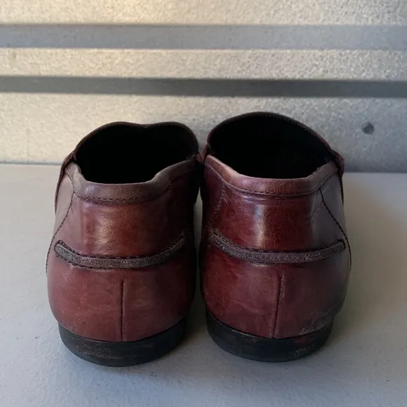M.GEMI The Volvo Due Tan Leather Penny Loafers Size 42.5 Made in‎ Italy