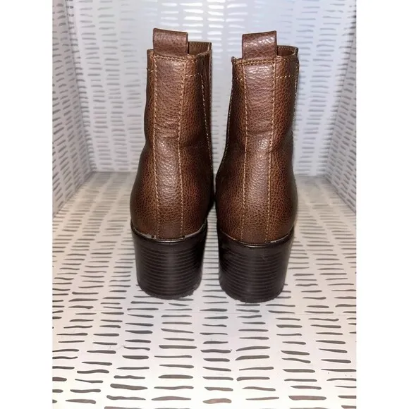 Mia Avya Jody Y2K Black Moto Boot Chunky Lug Platform Heel Shoe Grunge Brown 10
