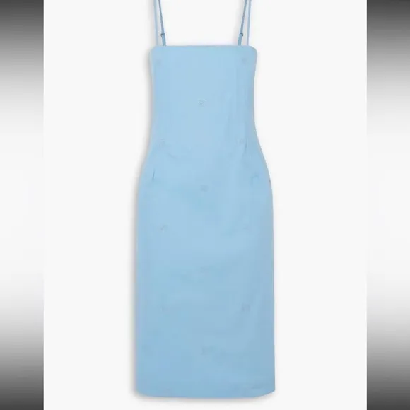 Miaou Embroidered Corset Midi dress