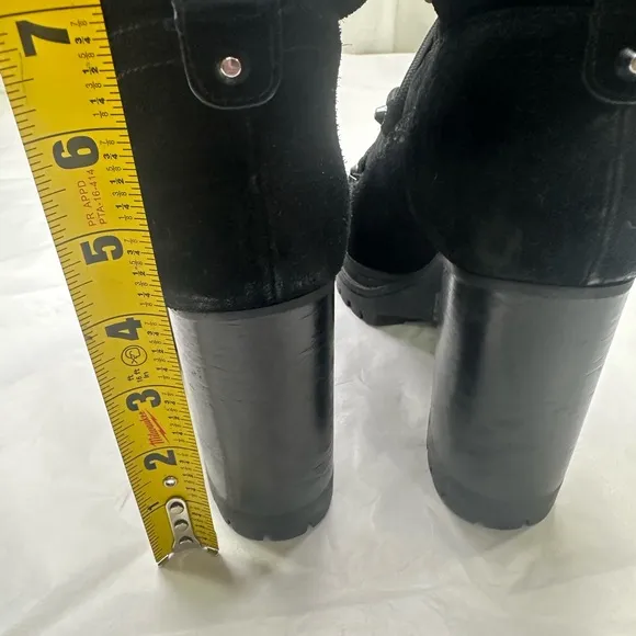 Michael Kors Black Heeled Boots with Chunky Sole