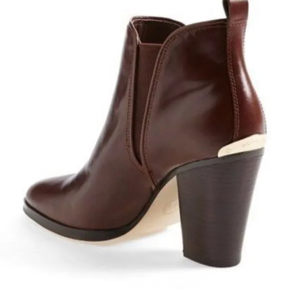 Michael Kors Brandy Leather Bootie Ankle Boots 11
