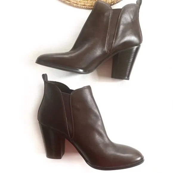 Michael Kors Brandy Leather Bootie Ankle Boots 11