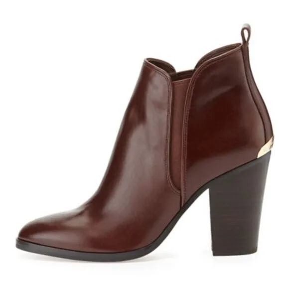 Michael Kors Brandy Leather Bootie Ankle Boots 11