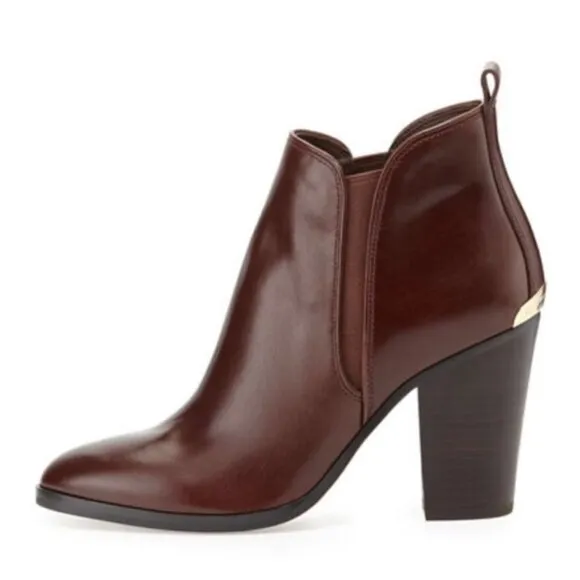 Michael Kors Brandy Leather Bootie Ankle Boots 11