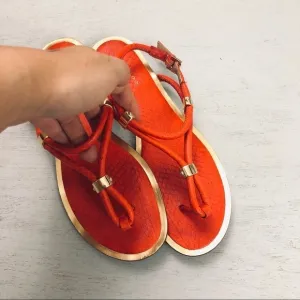 Michael Kors Collection Hartley Scorpius Sandals - Bright Orange, EU 38/US 7