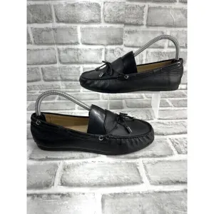 Michael Kors Daisy Women’s Size 8 Black Leather Moccasins Flats Driving Loafers