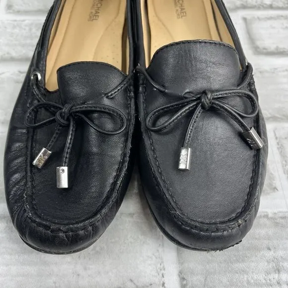 Michael Kors Daisy Women’s Size 8 Black Leather Moccasins Flats Driving Loafers