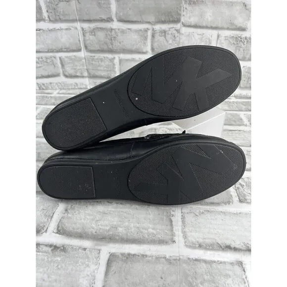 Michael Kors Daisy Women’s Size 8 Black Leather Moccasins Flats Driving Loafers