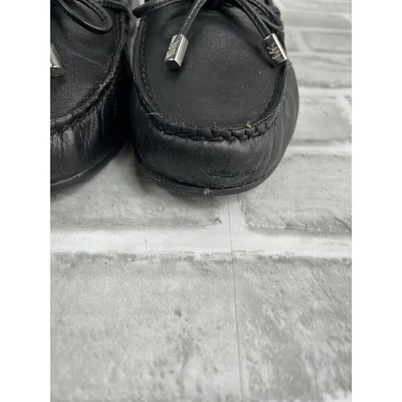 Michael Kors Daisy Women’s Size 8 Black Leather Moccasins Flats Driving Loafers