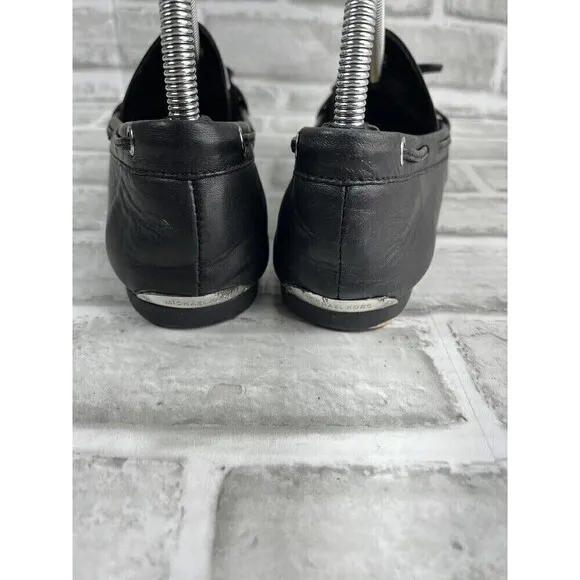 Michael Kors Daisy Women’s Size 8 Black Leather Moccasins Flats Driving Loafers
