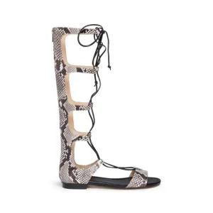MICHAEL KORS Gladiator Sandals Sofia Snake Python Embossed Leather Sz 7 NEW