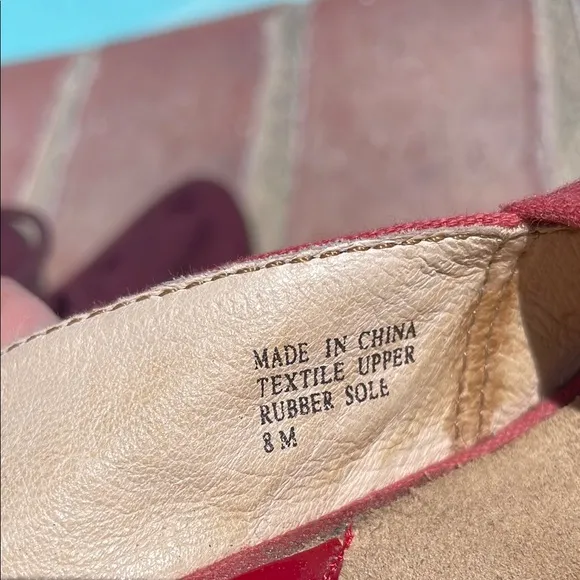 Michael Kors Red Wedge Espadrilles with Bow Detail