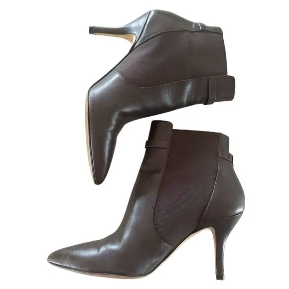 Michael Kors The Jet Set 6 Woods Women 8M Brown Heeled Pull On Ankle Boots