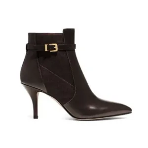 Michael Kors The Jet Set 6 Woods Women 8M Brown Heeled Pull On Ankle Boots