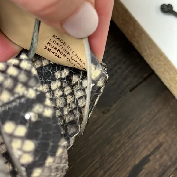 MICHAEL Michael Kors snakeskin  printed leather gladiator espadrilles