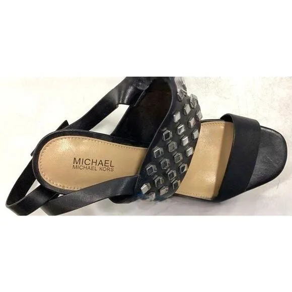 MICHAEL Michael Kors Valencia Studded Leather Sandals 7.5M