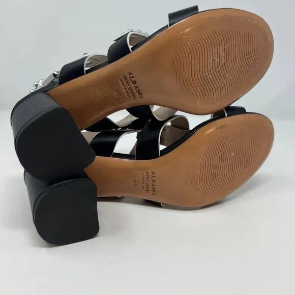 Michele Lopriore Albano Women's Studded Leather Sandals Size 40