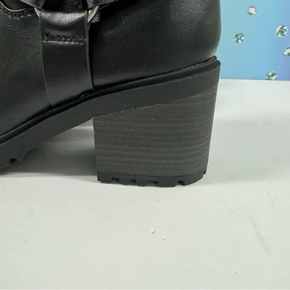 🏍️MID CALF HEELED MOTO BOOTS