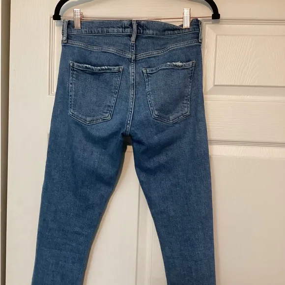 Mid Rise Straight Jeans