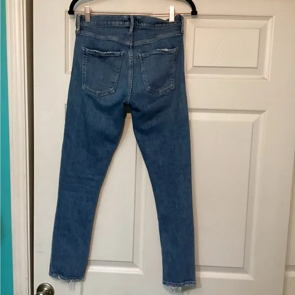 Mid Rise Straight Jeans