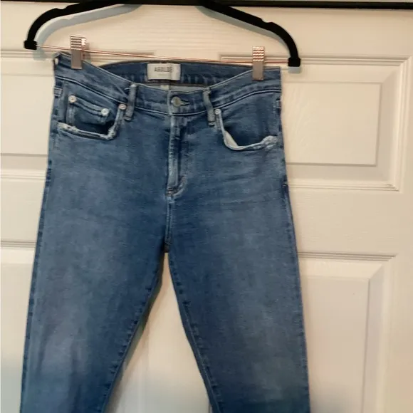 Mid Rise Straight Jeans