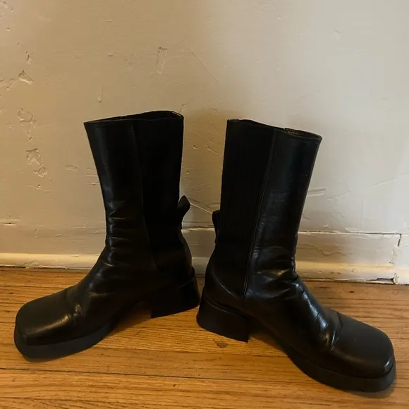 MIISTA Betty black mid calf boots
