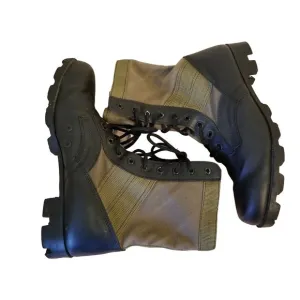 Military Combat Boots Green Black Lace Up Moto Grunge High Top Mens 13R