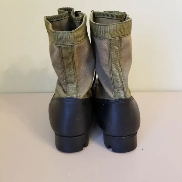 Military Combat Boots Green Black Lace Up Moto Grunge High Top Mens 13R