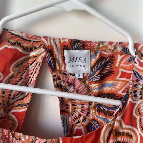 MISA DANA MAE DRESS TANGERINE FLORA