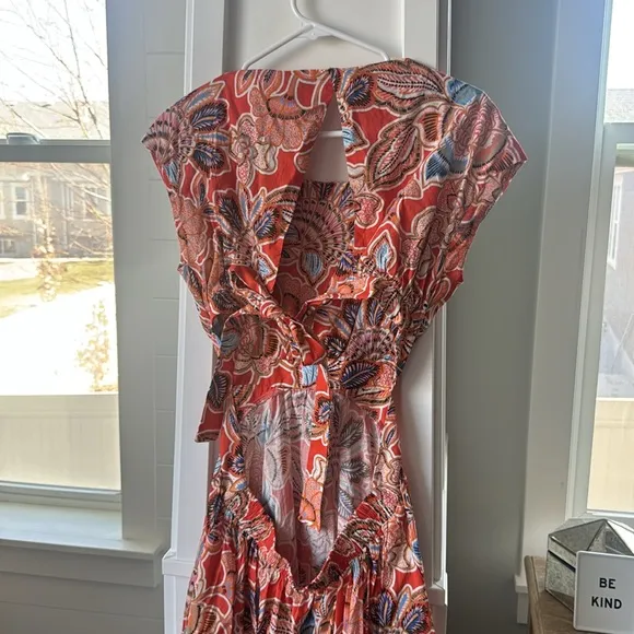 MISA DANA MAE DRESS TANGERINE FLORA
