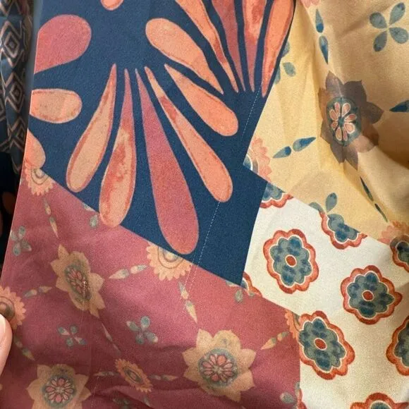 MISA Los Angeles Eliza Patchwork Wrap Dress 🧡