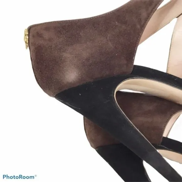 Miu Miu Camoscio Bicolo colorblock suede pumps