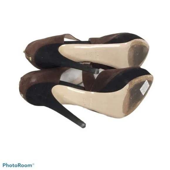 Miu Miu Camoscio Bicolo colorblock suede pumps