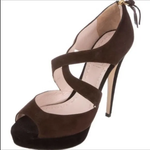Miu Miu Camoscio Bicolo colorblock suede pumps