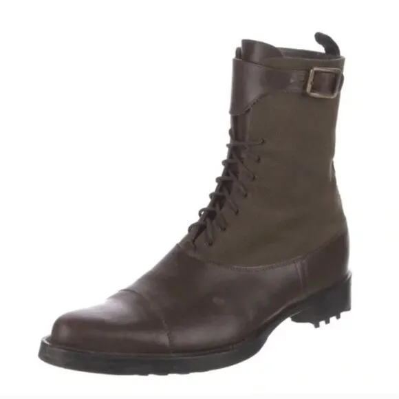 Miu Miu Leather Combat Boots Size 39