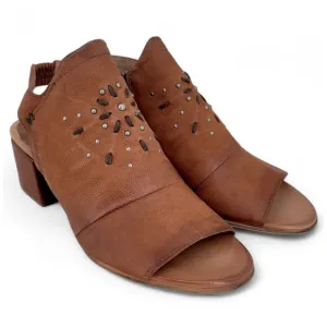 Miz Mooz Berkeley Sandal Slingback Womens Size 39 EU (US 8.5-9) Brandy Leather