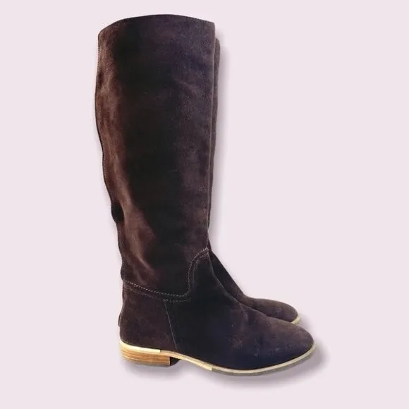 Modern Vice- “Charm” Brown Suede Knee High Boots