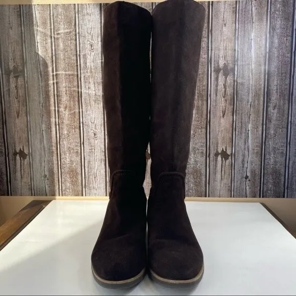Modern Vice- “Charm” Brown Suede Knee High Boots