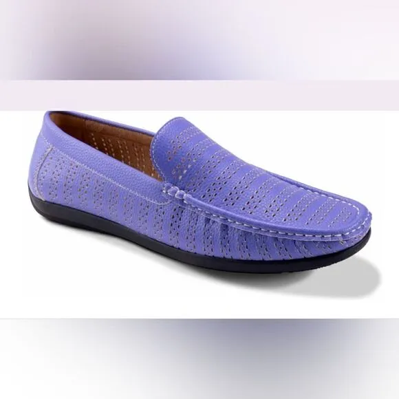 MONTIQUE MEN'S LAVENDER PERFORATED DRIVING SHOE S22.