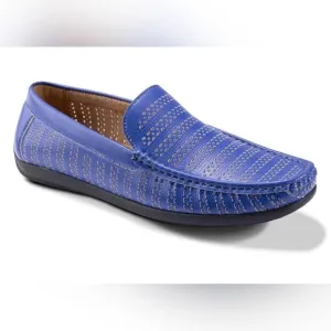 MONTIQUE MEN'S PURPLE PERFORATED DRIVING SHOE S22.